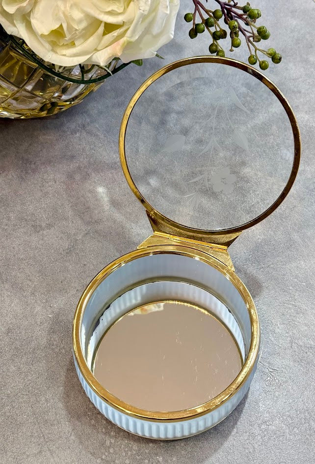 Vintage Brass & Glass Keepsake Box
