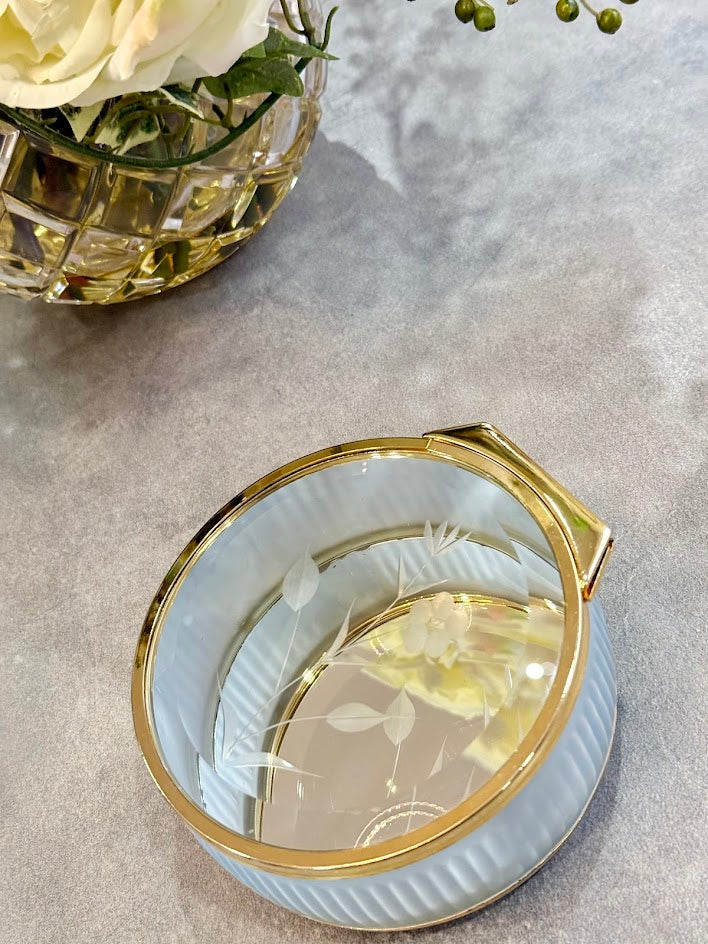 Vintage Brass & Glass Keepsake Box