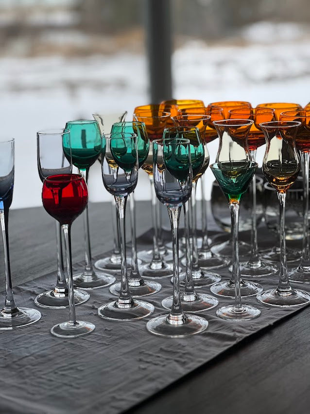 21 Jewel Tone Liqueur Glasses