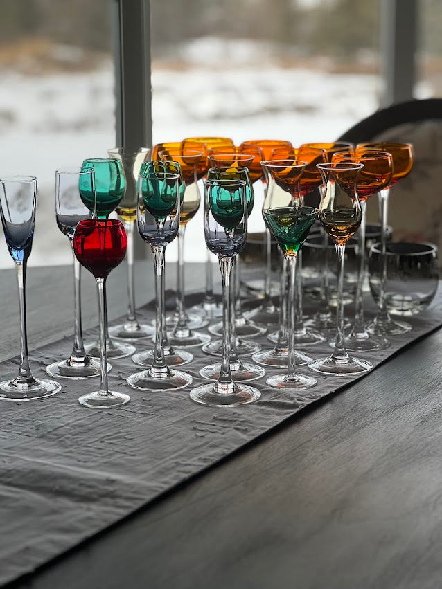 21 Jewel Tone Liqueur Glasses