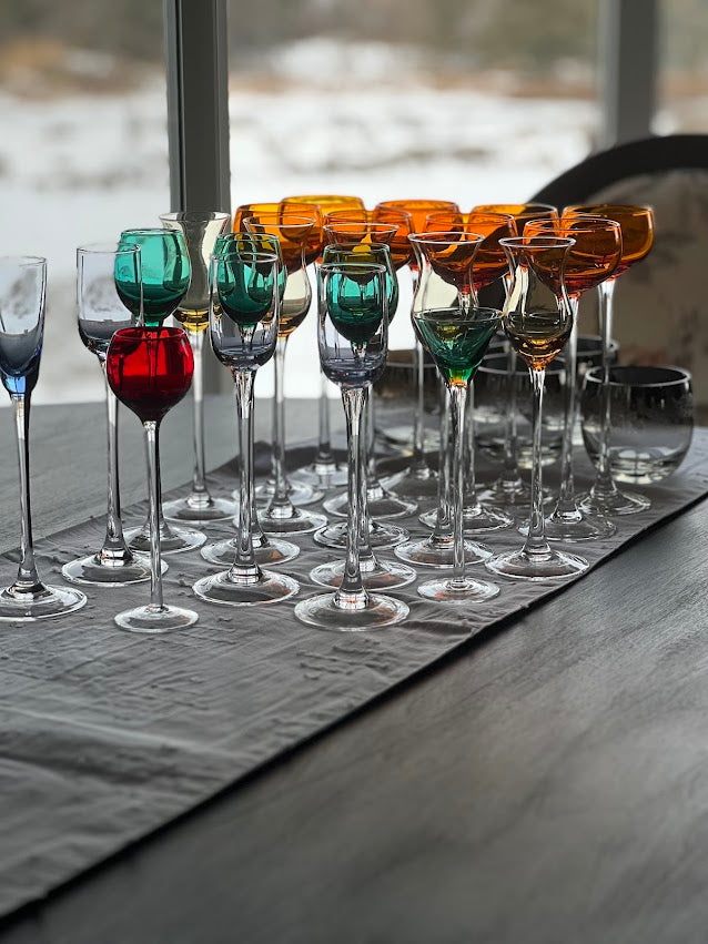 21 Jewel Tone Liqueur Glasses