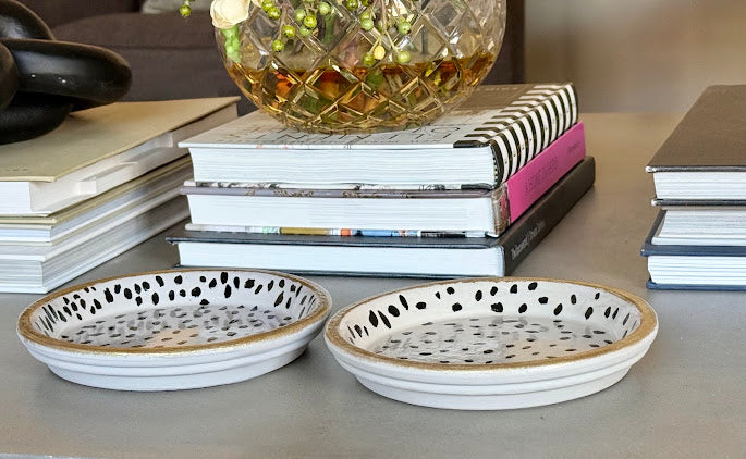 Hand Painted Terracotta Trinket Trays