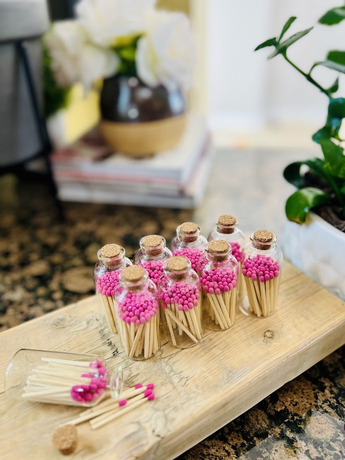 Decorative Apothecary Match Bottles