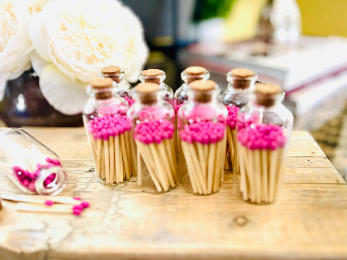 Decorative Apothecary Match Bottles