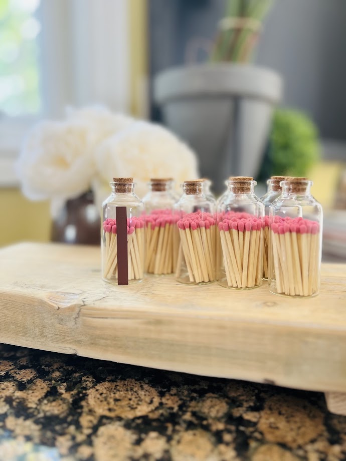 Decorative Apothecary Match Bottles