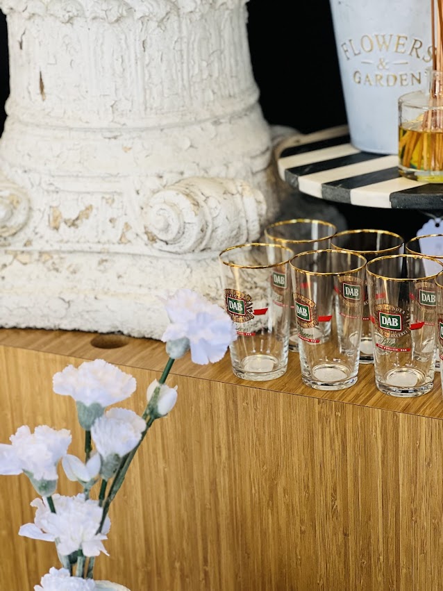 Vintage DAB German Beer Glasses - Set of 12